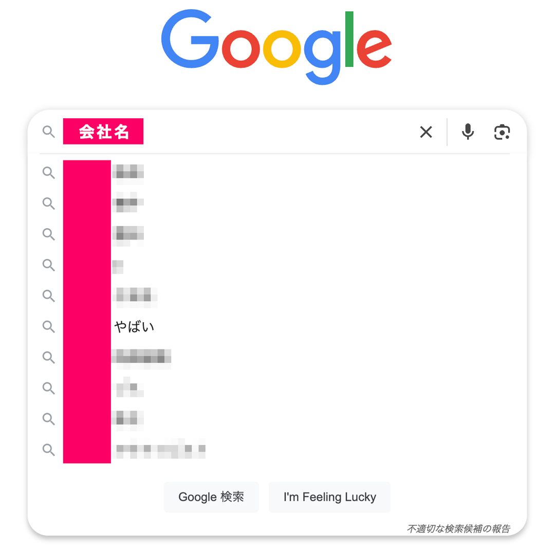 サジェスト汚染の例